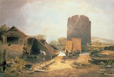 Bootbouwerswerf, nabij de Koeientoren, Norwich